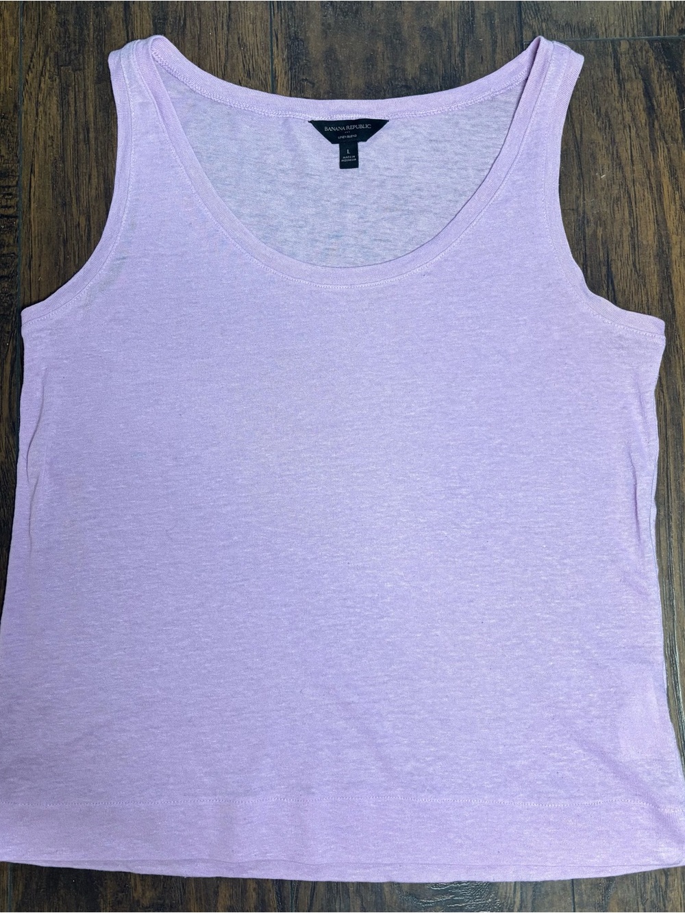 Women’s Banana Republic Sleeveless Scoop Neck Linen Tank Top - Light Lavender